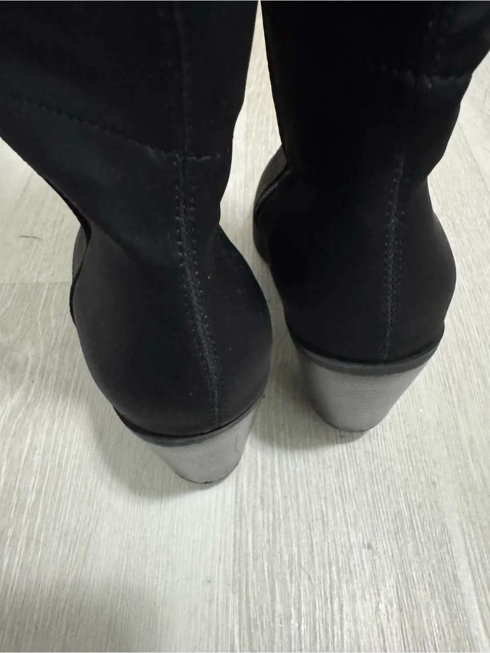 Women's Black‎ Over-the-Knee Block Heel Boots